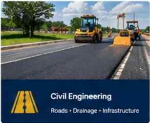 Civil engineering road and drainage works