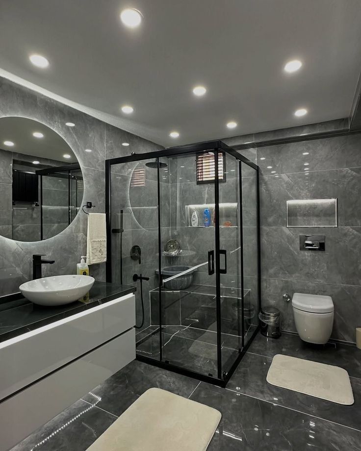 Marble bathroom interior project